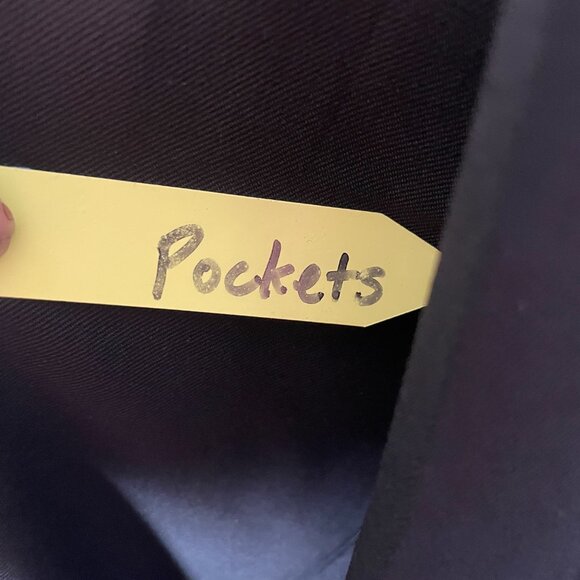 MM Lafluer Little Black Dress Sz 4 Wool Pockets Fit & Flare Italian Fabric EUC - Picture 6 of 9